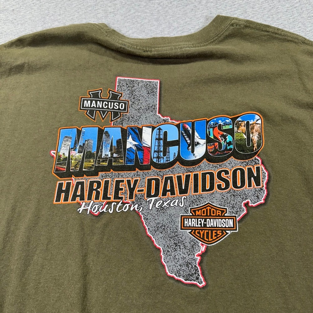 Harley-Davidson Shirt Mens 3XL Mancuso Houston Texas 1947 Knucklehead‎ Bobber
